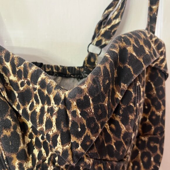 Maneater Top in Wild Leopard Print - Vixen by Micheline Pitt Size Small - Picture 3 of 8